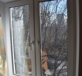 Установка двустворчатого пластикового окна в спальне - фото - 2