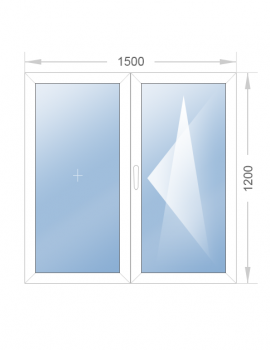 Двустворчатое окно 1500x1200 - фото - 3