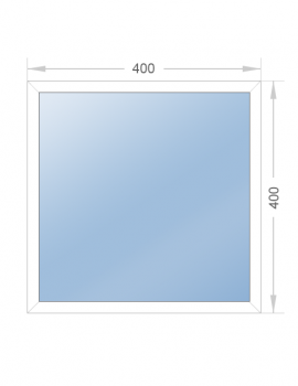 Одностворчатое глухое окно 400x400 - фото - 1
