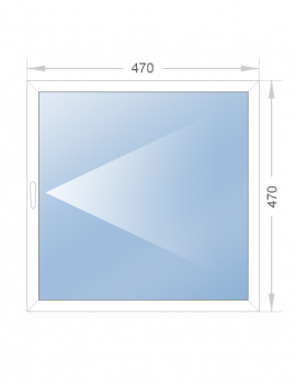 Одностворчатое поворотное окно 470x470 - фото - 1