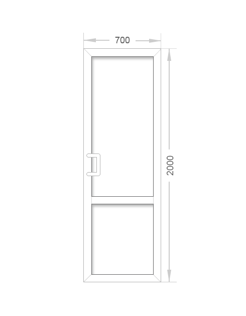 Балконная дверь 700x2100 - фото - 1