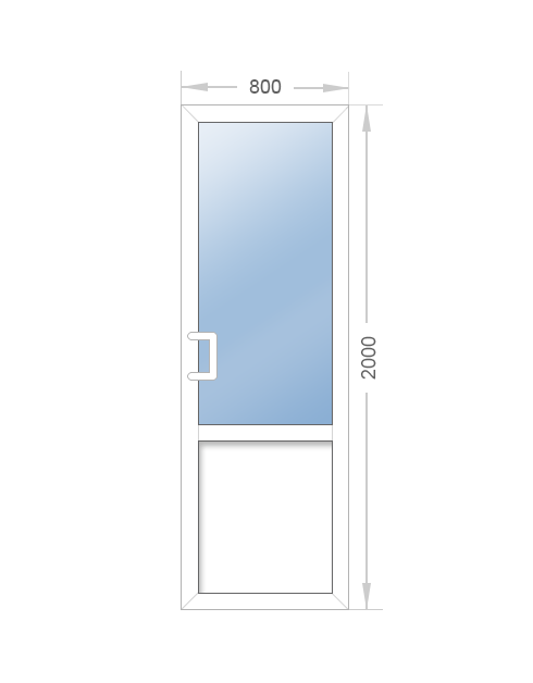 Балконная дверь 700x2100 - фото - 1