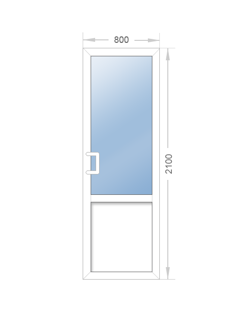 Входная дверь 800x2100 - 1